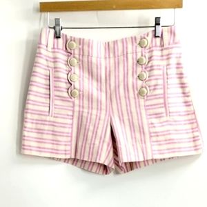 Anthropologie Cartonnier Shorts Pink‎ Scallop Sailor Button